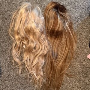 Elegant Blonde and Brown Hair Extensions